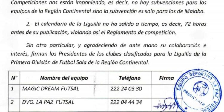 Escándalo en la Liguilla de Fútbol Sala! Dos Clubes Acusan a FEGUIFUT de “Discriminación Económica”